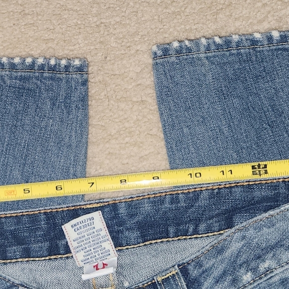 True Religion Lace-Up Cassidy Jean sz 26 x 35 long length Extrawide Leg Opening - Picture 4 of 12